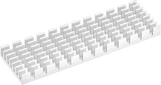 sourcing map M.2 2280 NVME SSD, disipador de calor con almohadilla térmica, aleación de aluminio, disipador de refrigeración para PC, 70 x 22 x 6 mm, color blanco