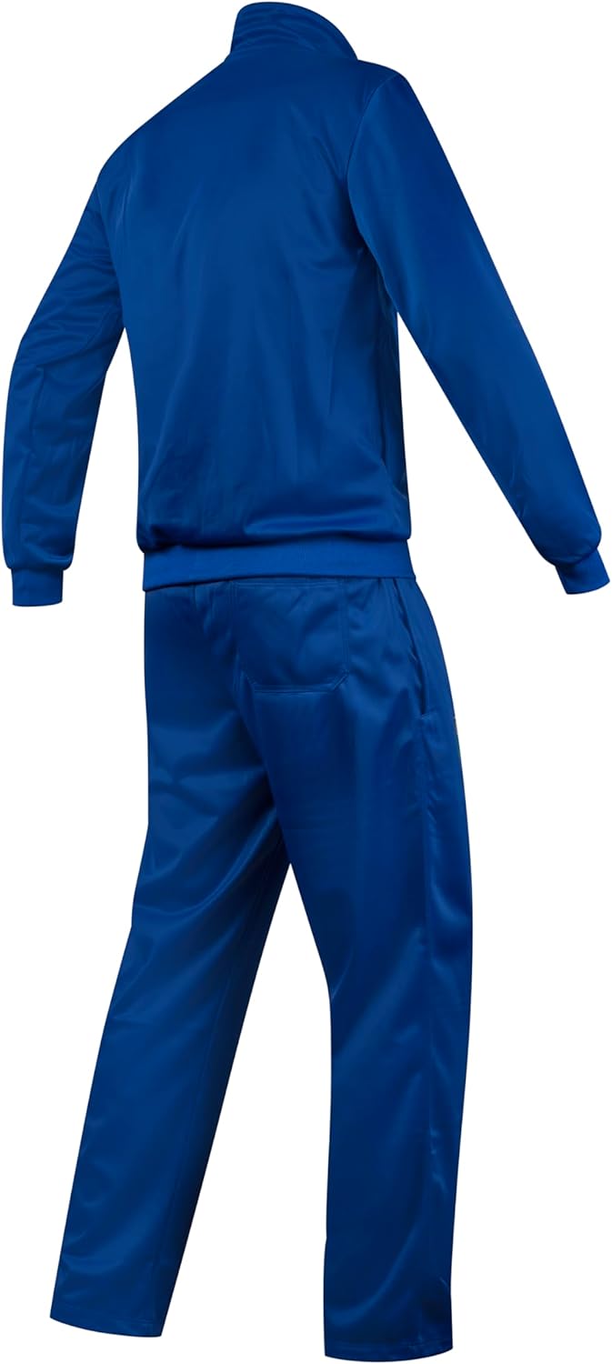 Italy Blue Full Tracksuit Retro Football Mens Sports Wear Jacket and Pants L, Blue, Large