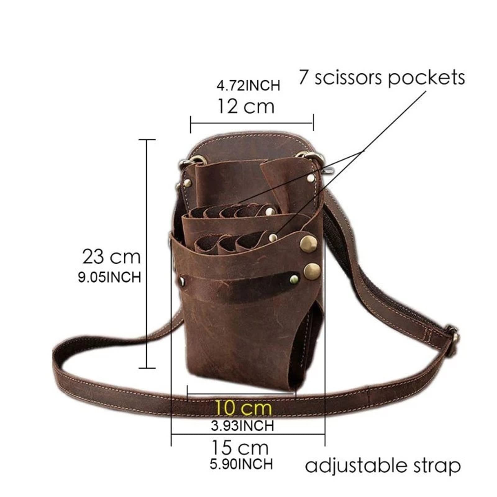Friseurscheren-Etui Tragbare Leder-Aufbewahrungstaschen Friseurscherentasche für Schere, Kämme, Clip