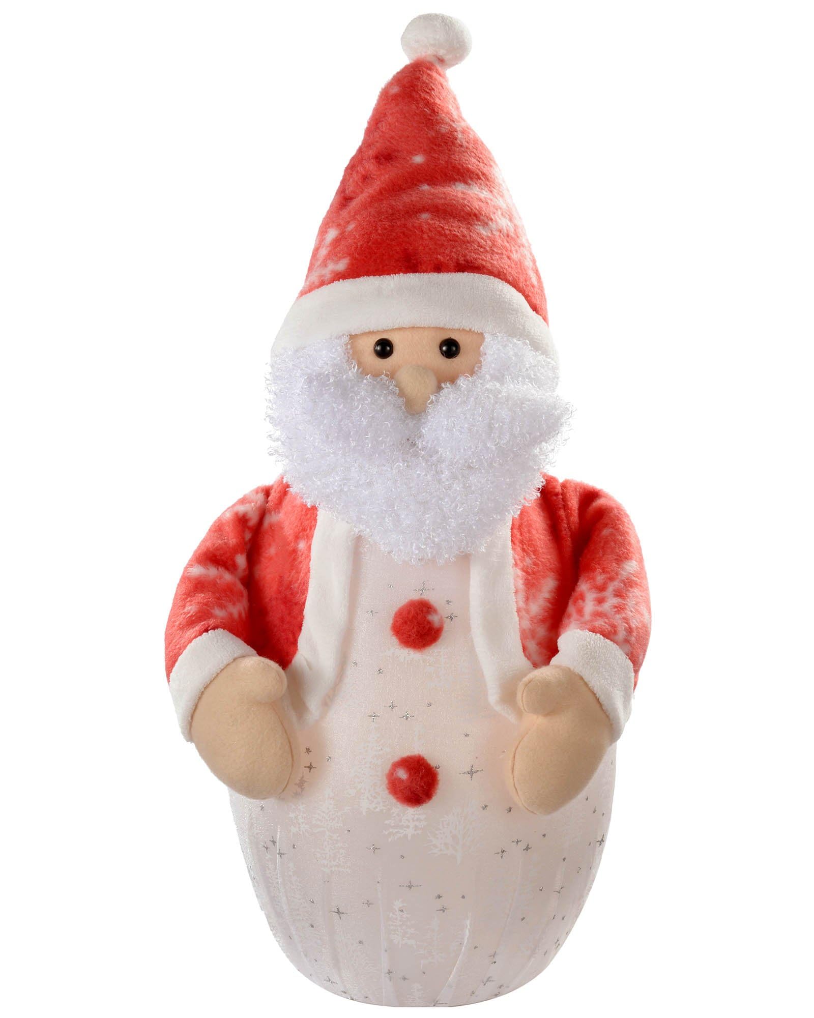 WeRChristmas Santa with 8 Musical Songs and Snowing Effect Colour LED Body, 51cm - Large, Multi-Colour
