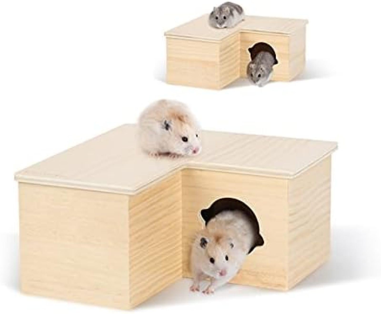Laberinto De La Casa del Hámster De Cámaras Múltiples, Cobertizo Secreto para Mirar Al Hámster, Juguetes De Exploración De Túneles Y Ocultos De 3 Habitaciones, Adecuado para Chinchillas, con