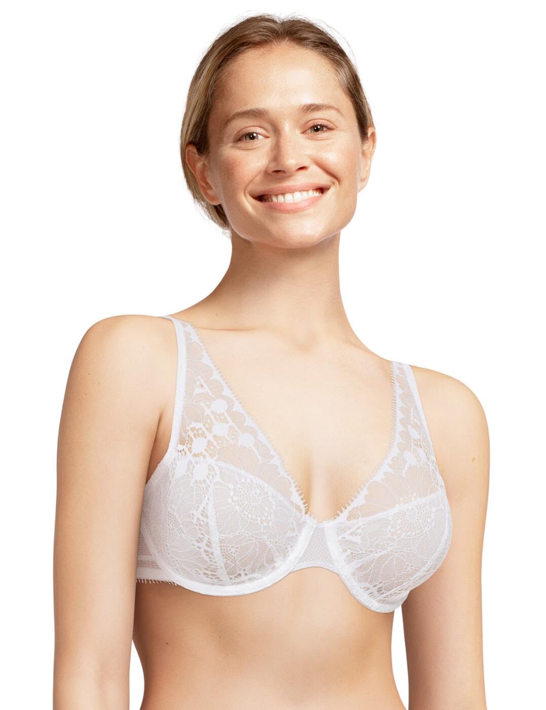 Chantelle Women's, DAY TO NIGHT, Plunge Spacer Bra, Women's lingerie, Weiss, 36B