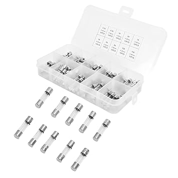 Generic Glass Fuses, 0.2-20A 100Pcs Fuse for Electric Equipment for Home Appliance'