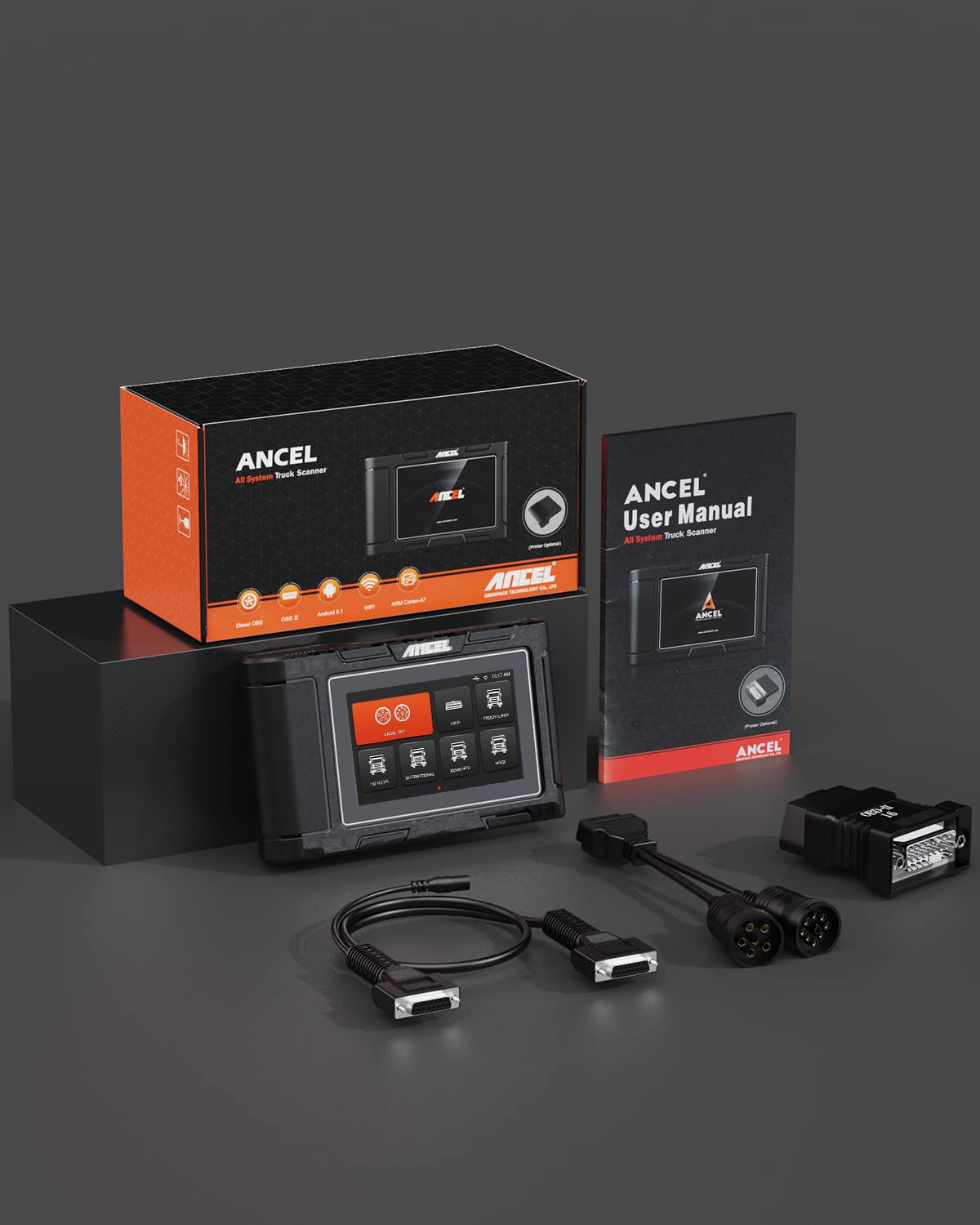 ANCEL HD3100pro Full System Heavy Duty Truck Diagnostic Scanner, OBD2