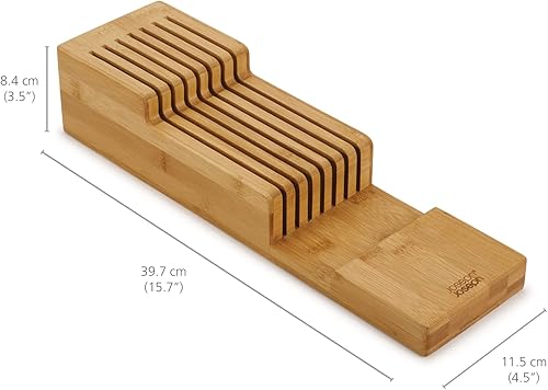 Miniatura 4 de Joseph Joseph DrawerStore - Organizador de cuchillos tamaño único bambú  DrawerStore compacto organizador de cubiertos bandeja para cajones de