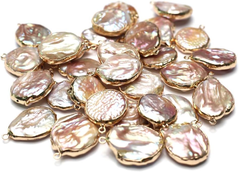 5 Pcs Natural Pearl Pendants Irregular Freshwater Pearl Pendant Charms for Jewelry Making Necklace Bracelet DIY Gift