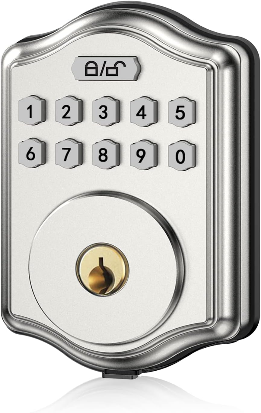 Keyless Entry Door Lock with Code Smart Door Lock with Handle Coded