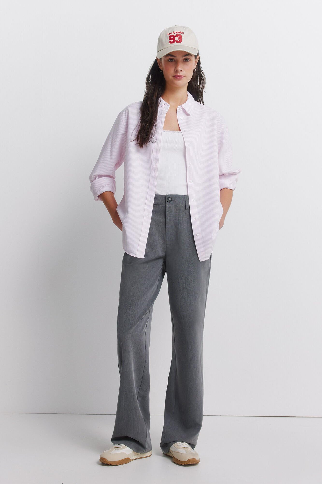Springfield L/S Oxford Oversized Blouse Shirt Mujer