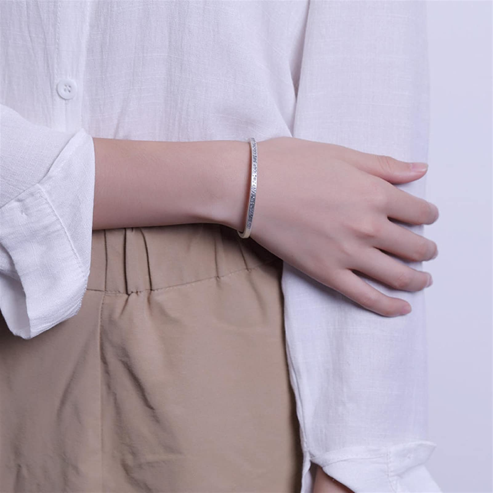 YDYDTTKD Gioielli da Donna con Braccialetto Aperto da Donna s925