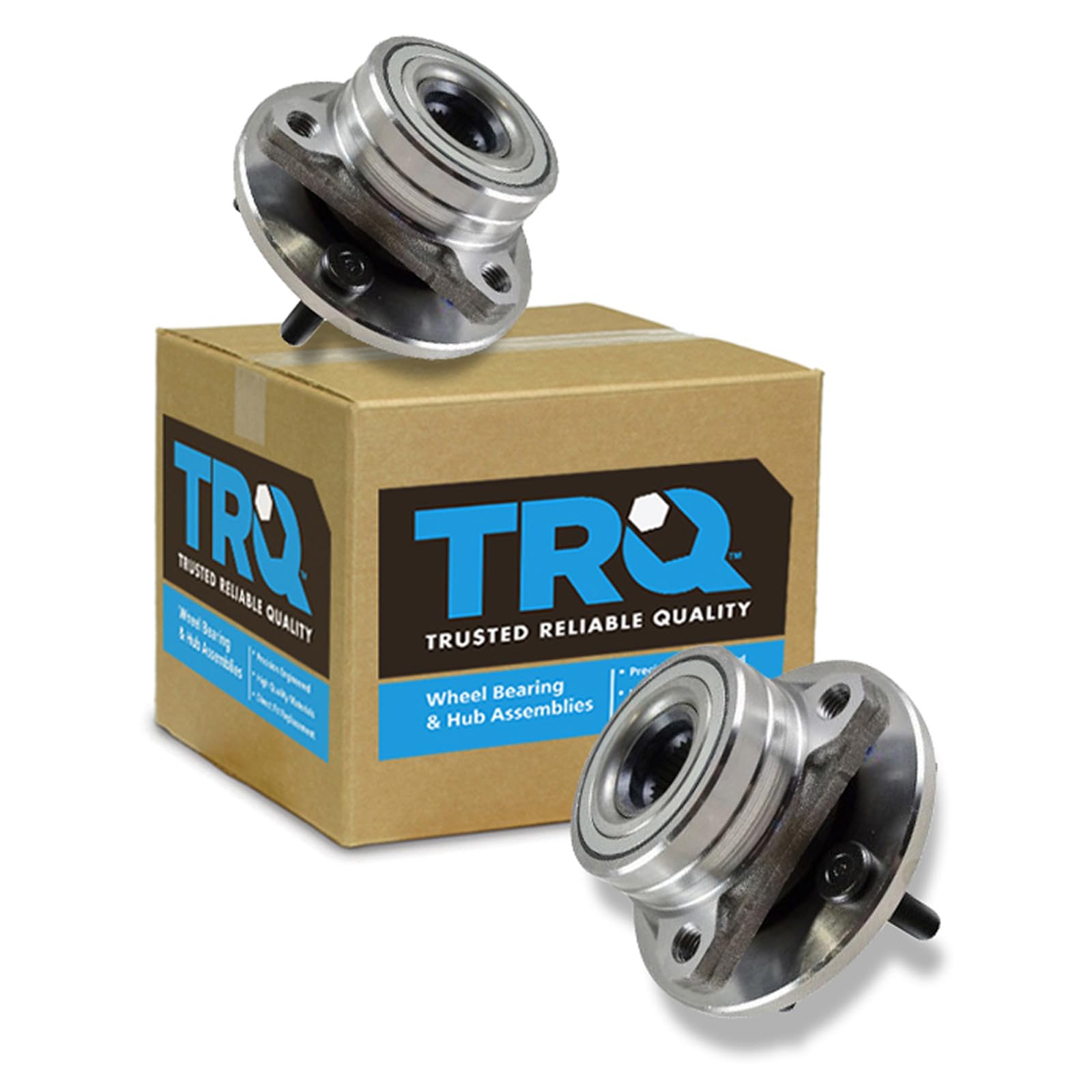 TRQ 2 Piece Front Wheel Bearing &amp; Hub Assembly Set