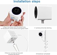 Vista 7 de Soporte flexible para cámara Wyze Cam OG/V4/V3/V3 Pro/Pan V3/Pan V2 y más cámaras de seguridad roscadas de 1/4 pulgadas (17.5 pulgadas, 2 unidades)