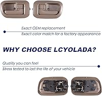 Vista 6 de 1 par de manijas de puerta interiores compatibles con Toyota Sienna 1998 1999 2000 2001 2002 2003, sustituye a OE 80533 80504, marrón
