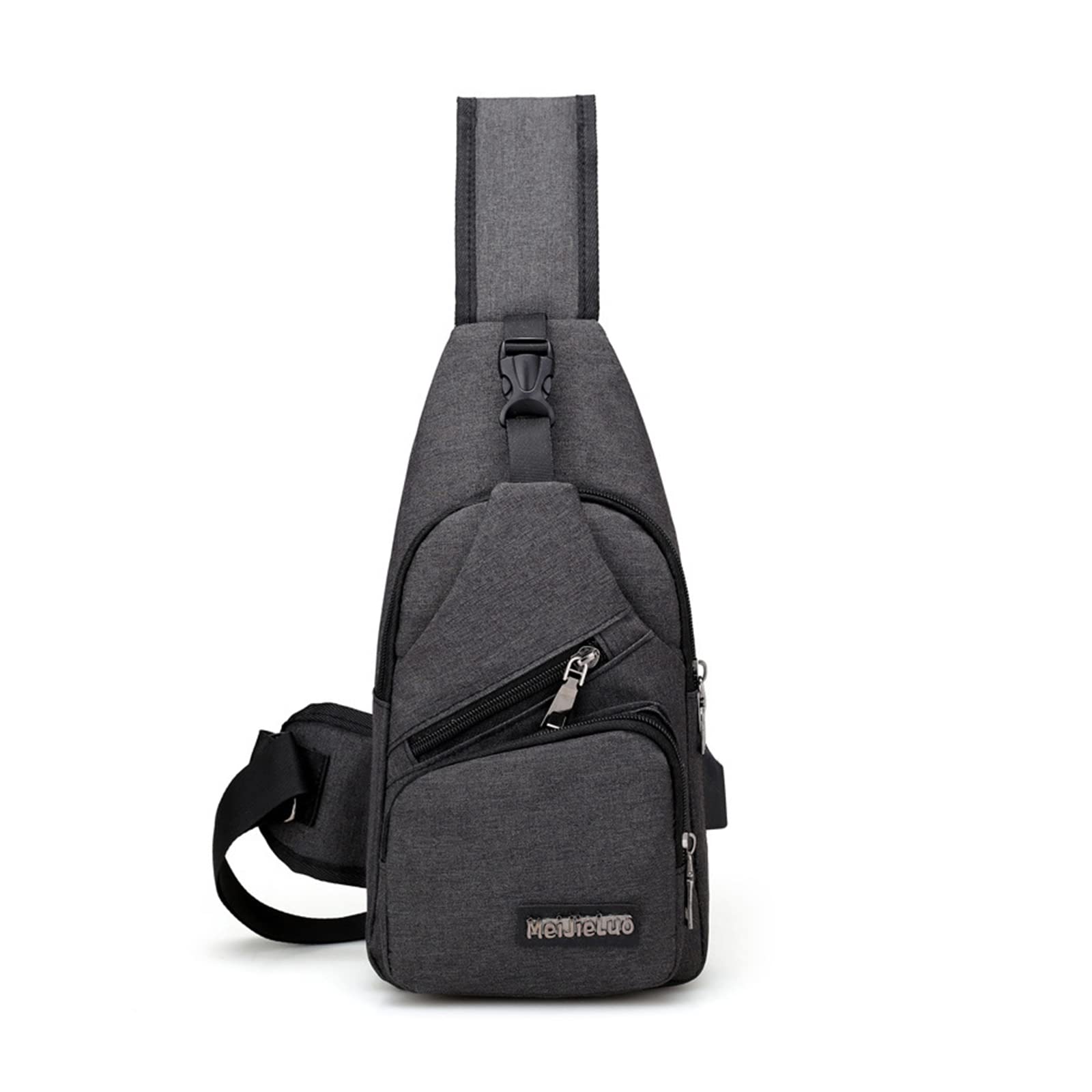 Petit sac à bandoulière pour homme avec port de charge USB, sac de poitrine léger pour randonnée, cyclisme, voyage