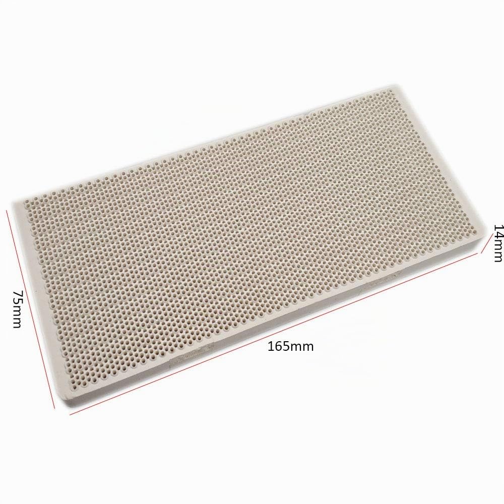 METER STAR Hocheffiziente Gasheizteile mit brennender Keramikplatte 17,5 cm x 7,5 cm x 1,4 cm Ersatz-Wabenstruktur-Infrarotbrenner