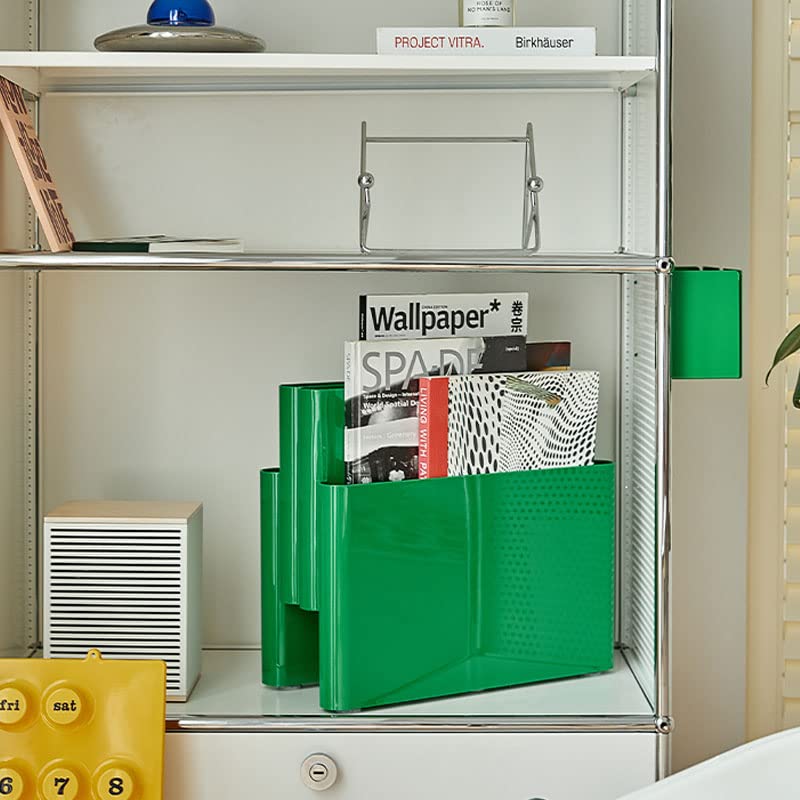 Zeitschriftenständer, Zeitschriftensammler, Post-Organizer, Organizer für Zeitschriften, Bücher, Zeitungen, Tablets, Laptop, Tastaturen, Kopfhörer zu Hause, Büro (grün)