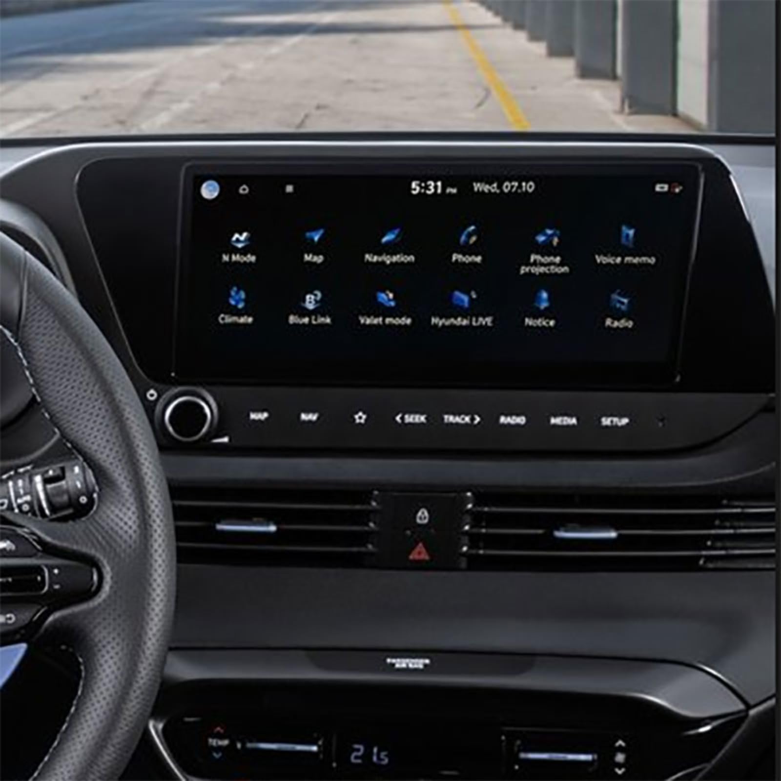 Nawigacja samochodowa Szkło hartowane Ekran LCD Folia ochronna Naklejka Osłona Dla Hyundai i20 2020 2021