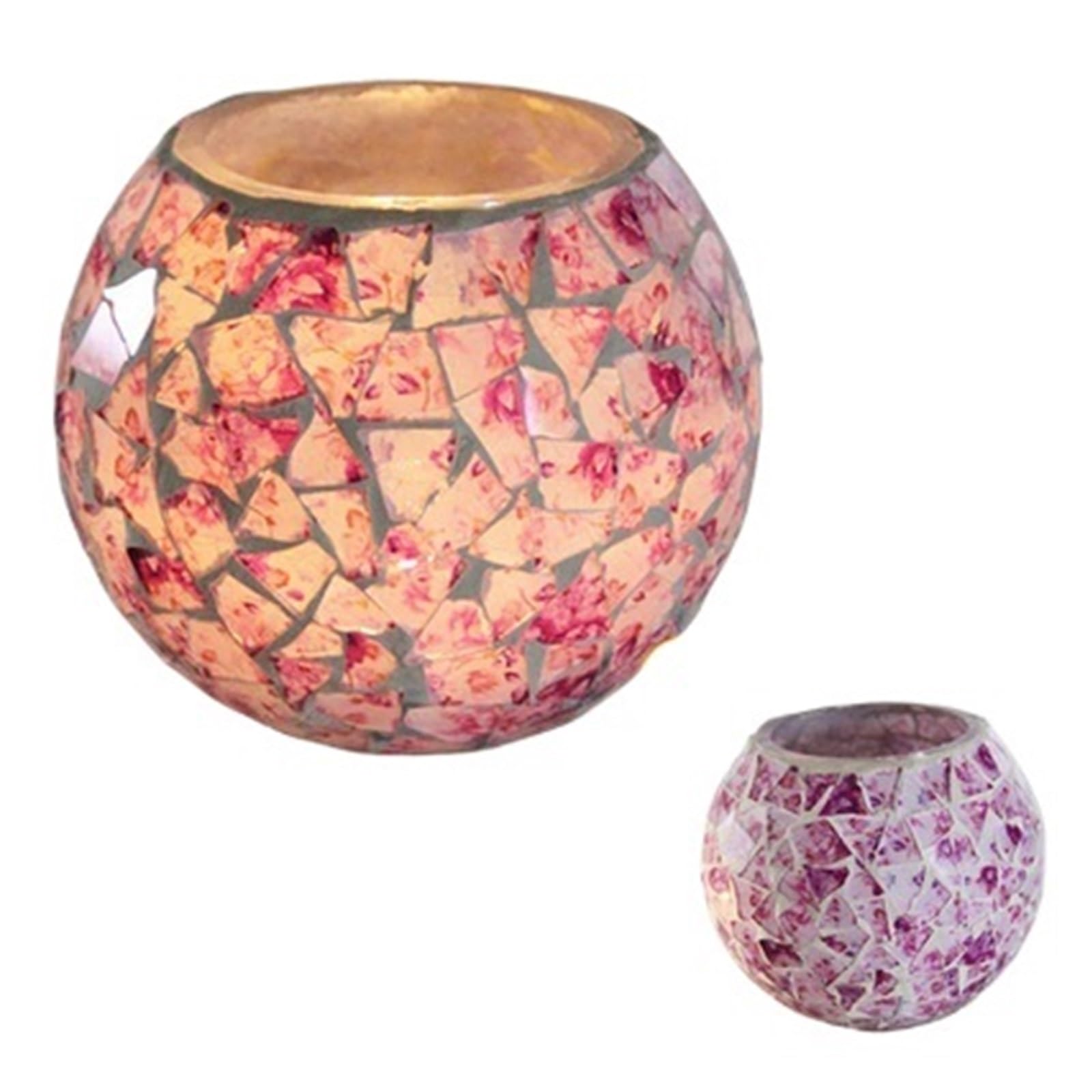 Candle sticks holder candle holders， Snowflake Mosaic Glass Candlestick Holders(Style13)
