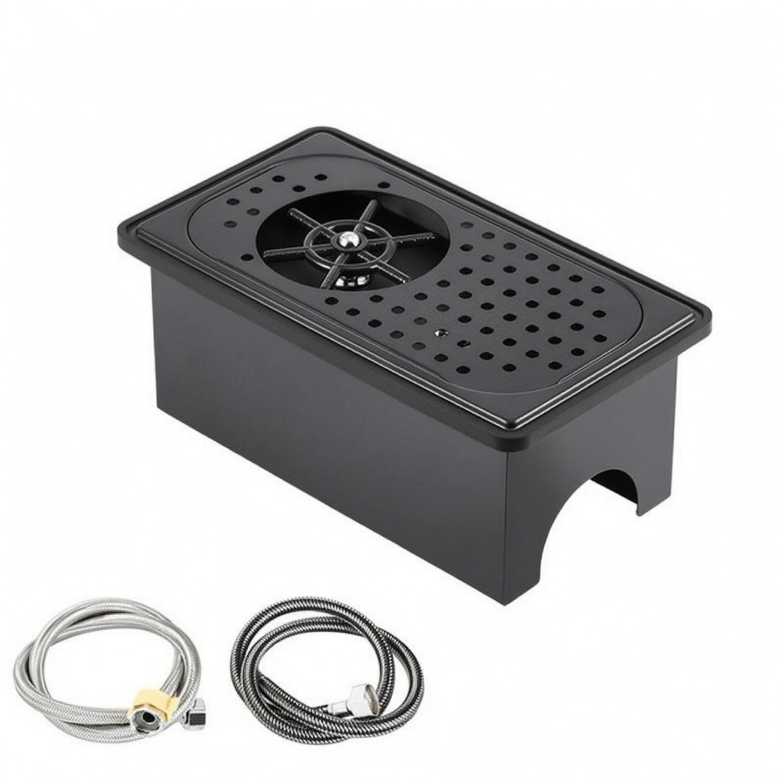 Lavabicchieri Bancone Acciaio Inox Risciacquo Rapido Lavabicchieri da Finitura Nera Accessorio Cucina per, Lavabicchieri Da Bancone Modello B