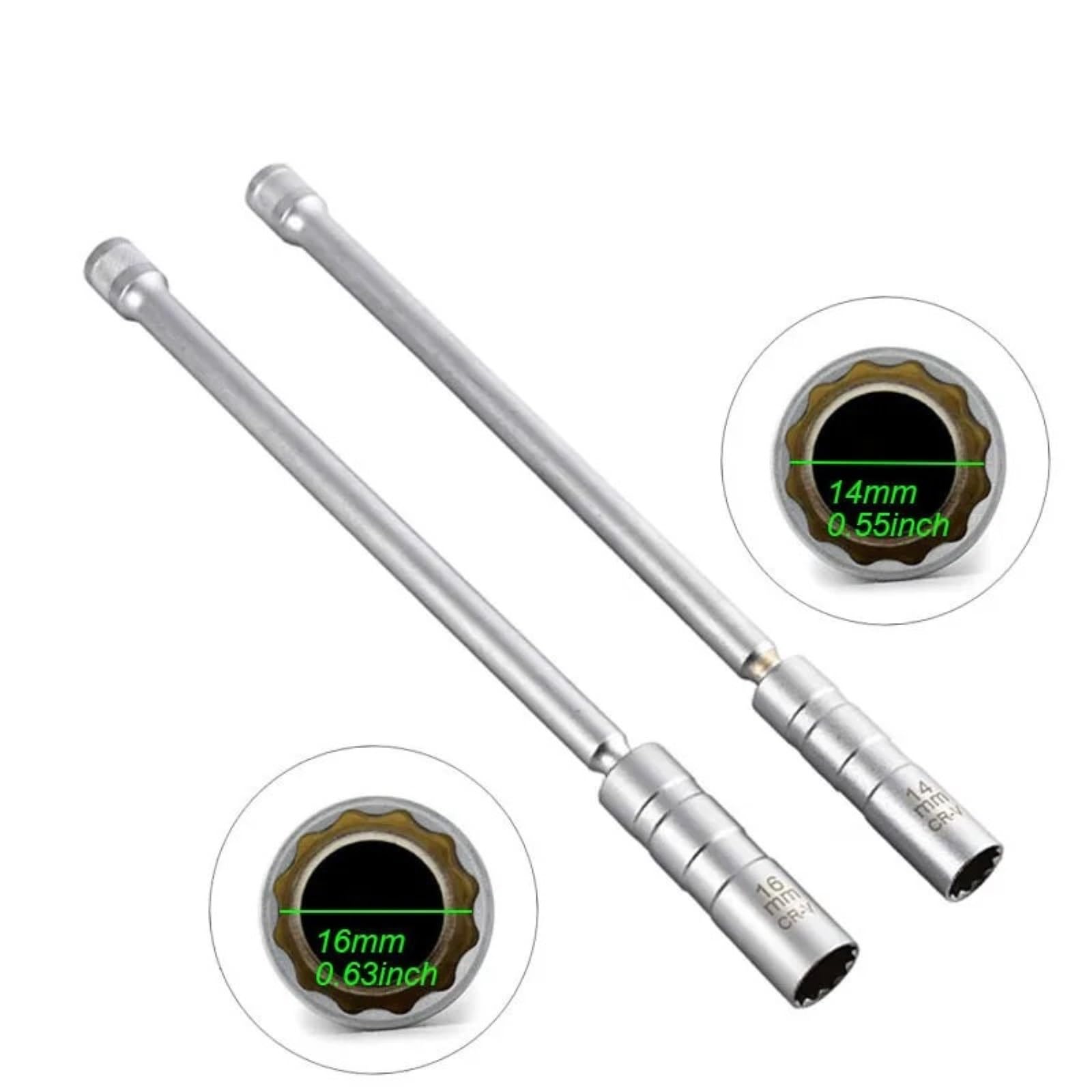 Magnetyczne gniazdo do świec zapłonowych 14mm 16mm CR-V stalowe przedłużenie obrotowe zestaw do naprawy samochodu