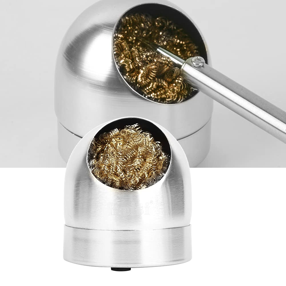 Iron Tip Cleaner Esponja Cautin Base Stand Holder Soldering Iron Tip Cleaner (Silver)