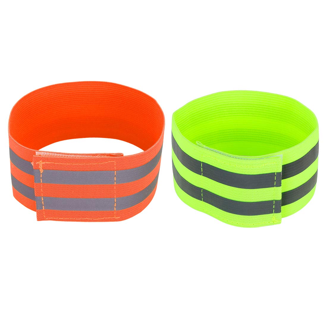 Lot De 8 Brassards Réfléchissants Fluos – Sécurité Vélo, Jogging, Rando – Jaune, Orange, Bleu, Vert – Homme, Femme, Enfant