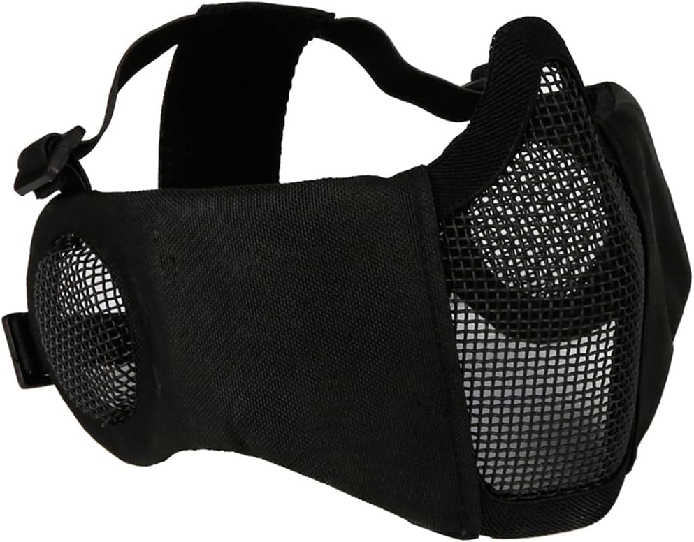 Protective Mesh Half Face Mask with Bendable Design and Outdoor Goggles for Sports
