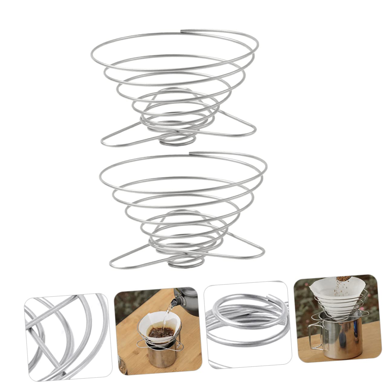 Operitacx 3 Series Embudo De Filtro De Café Filtro De Café De Goteo Cono De Embudo Filtros De Café Sin Blanquear Soporte Para Infusión Embudo De Papel Para Café Colador 2 piezas x 3