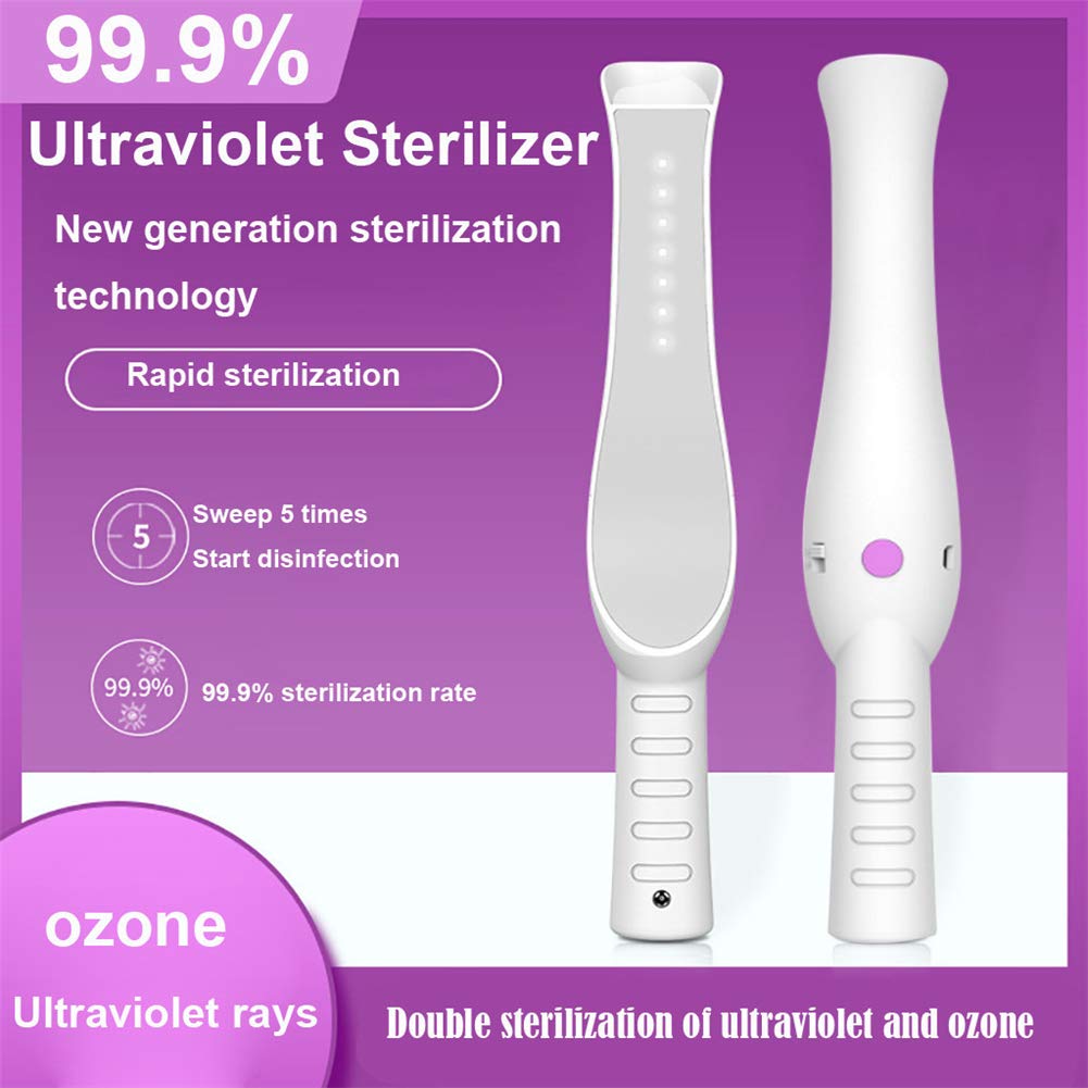 Lámpara de esterilizador UV de mano, lámpara ultravioleta portátil, luz UVC de carga USB para viajar a casa Mejorar mascotas