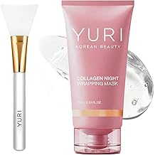 Collagen Night Wrapping Mask, Overnight Peel Off Face Mask, Hydrating Moisturizing &amp; Restored Balance Glass Skin Sleeping Facial Mask, Skincare for All Skin Types Beauty Care (2.53 fl.oz)