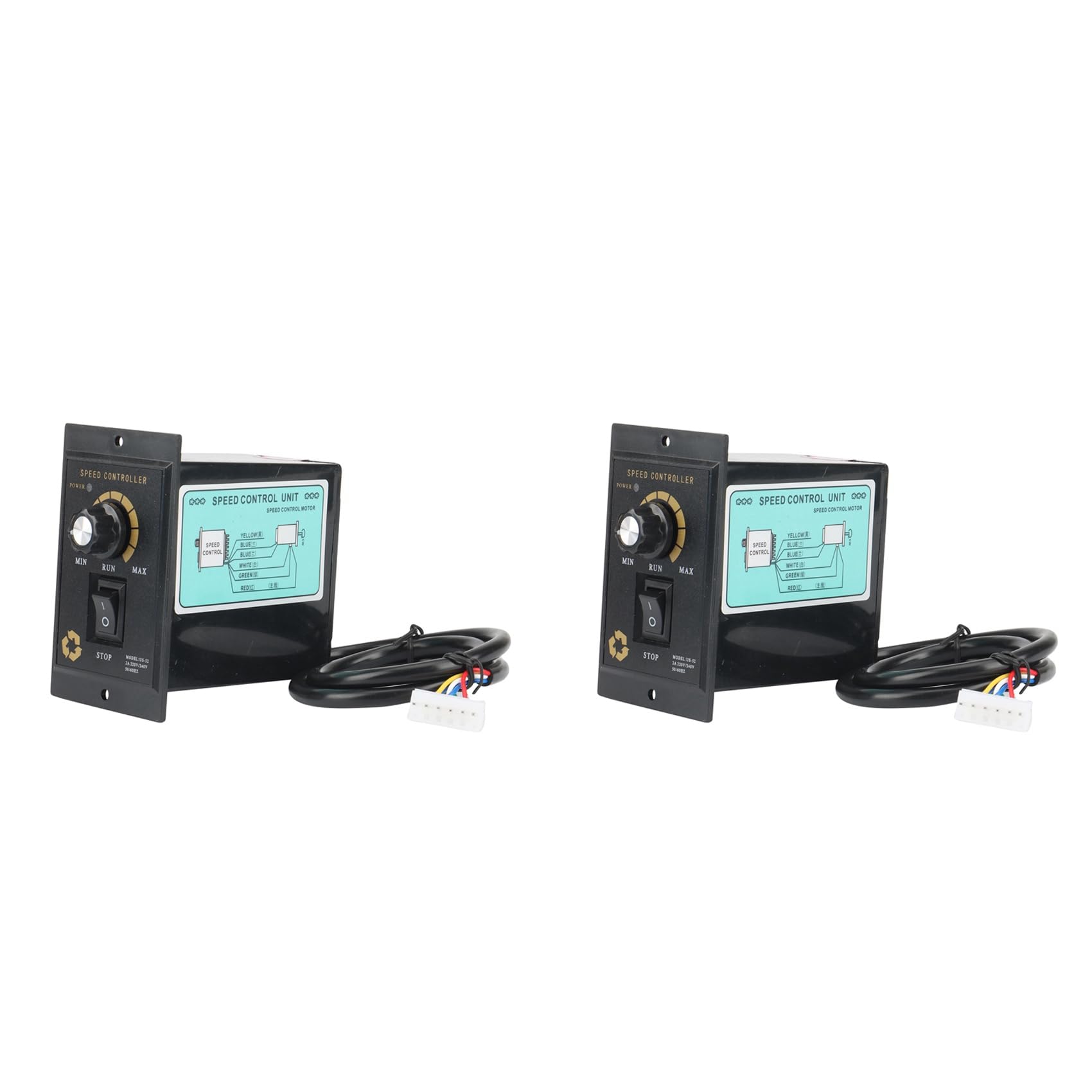 Jnchdghwa As Shown 2X 500W Motor Speed Controller Ac 220V Regulator Controller Forward And Reverse Motor Speed Controller
