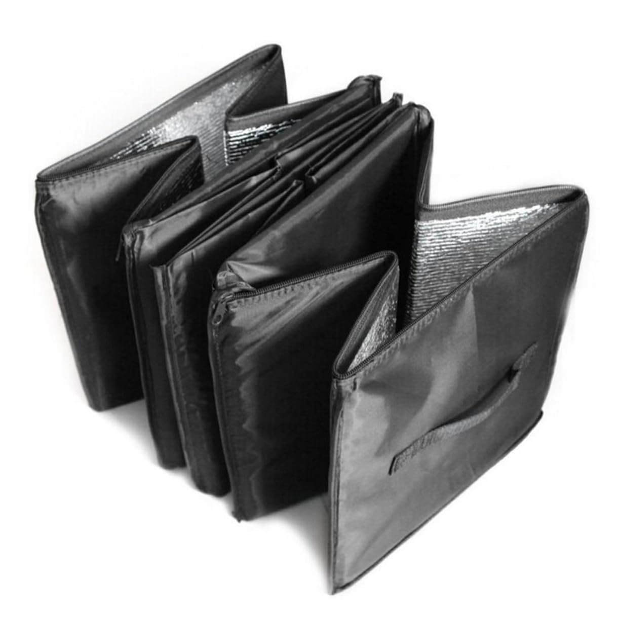 OUNONA 4griglie Organizer per Bagagliaio Auto in Pvc di Contenitore Portaoggetti Pieghevole e Espandibile Grande Capacità per Trasportare Snack Bevande e Attrezzature