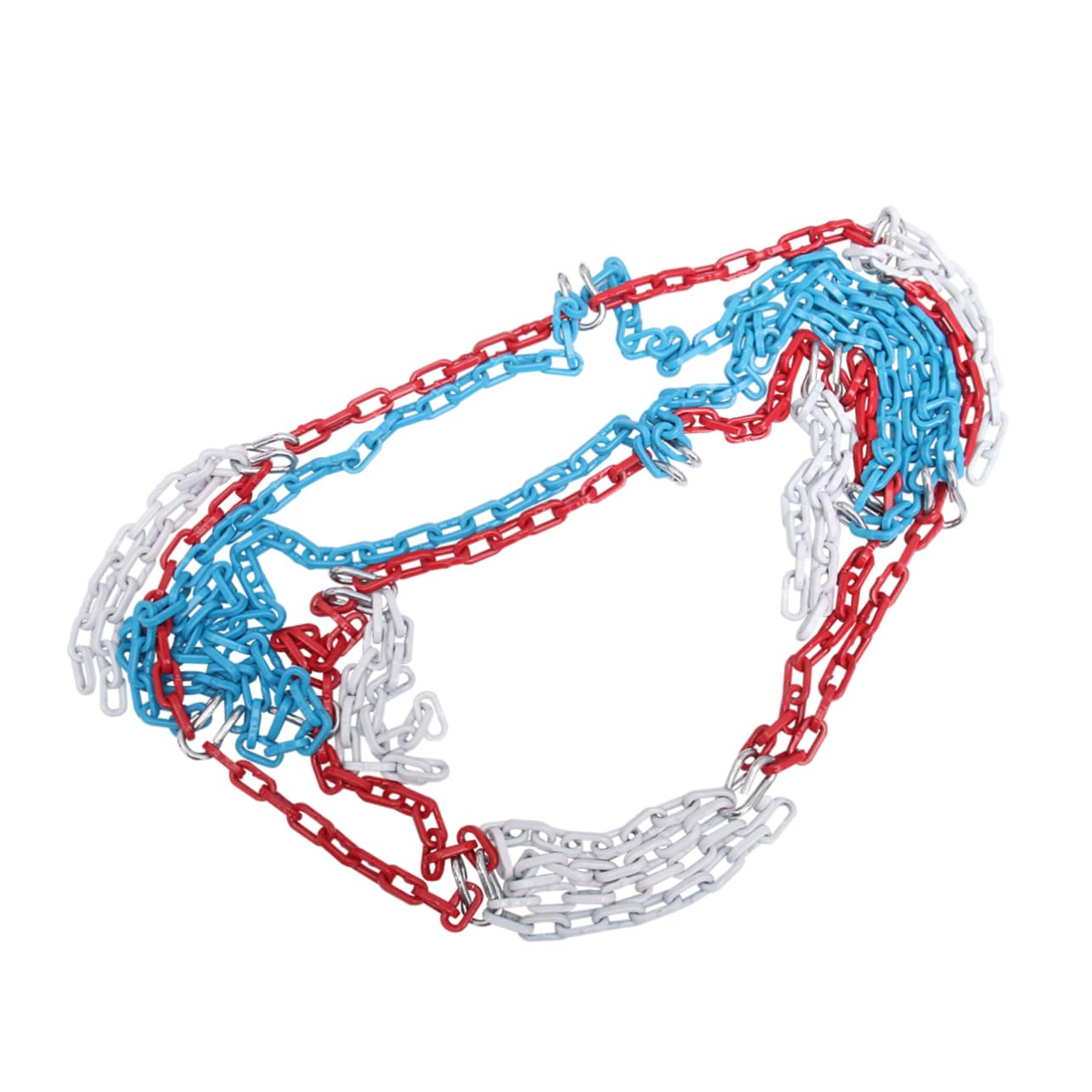 ifundom 3 Buckle Galvanized Steel Chain Net Basketball Goal Net for Sports Leisure