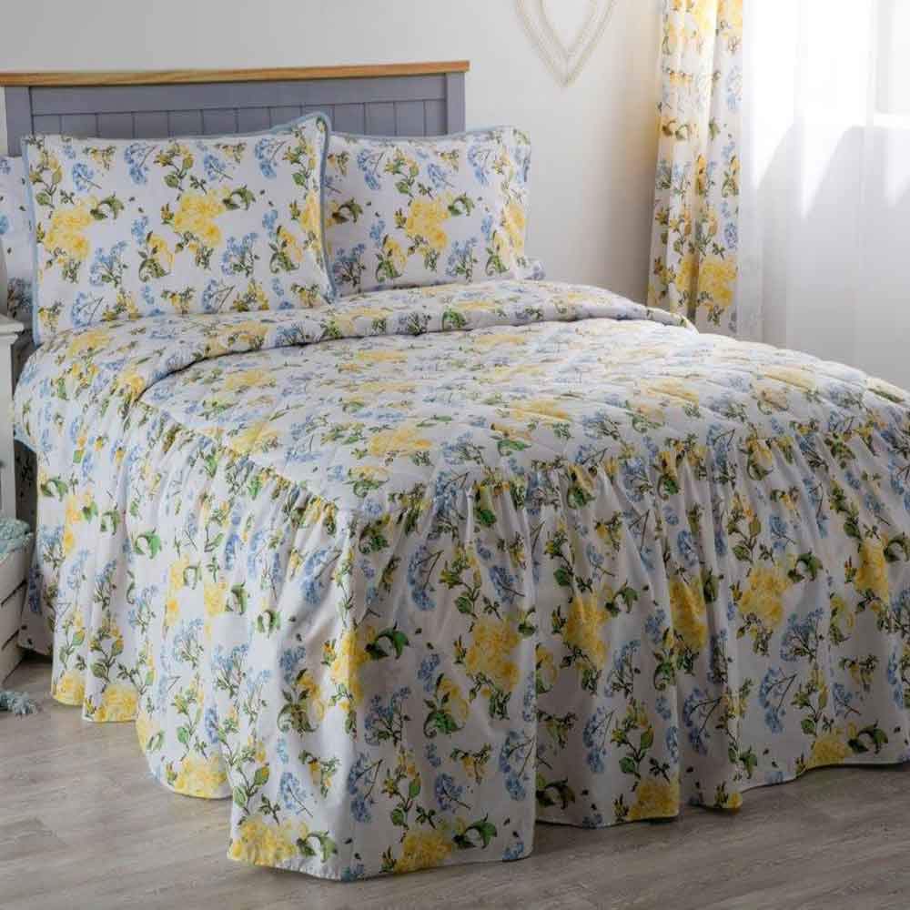 BelledormArabella Country Dream Bedspread (Full) (White/Blue/Lemon/Green)