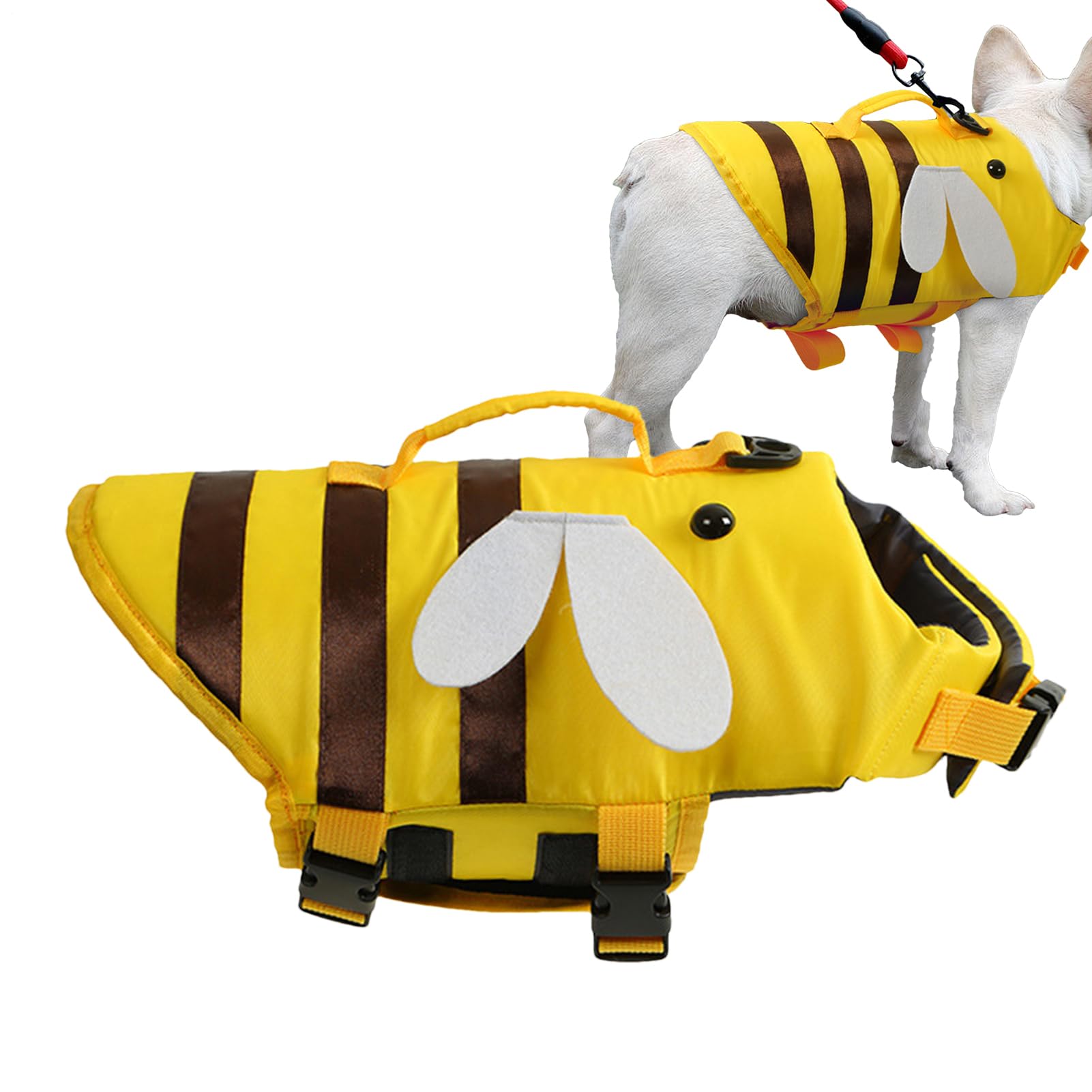 Rip Dog Lifejackets - Buoyancy Aid With Handle, Adjustable Lightweight Dog Swimsuit With Handle And Quick-Release Buckle, For Small/Medium/Large Dogs, XXS-L, For Swimming Pool, Beach, Boating