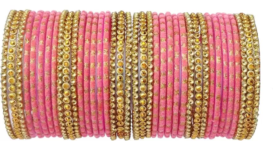 KUND KUND ENTERPRISES Glass velvet with jari work for women or girls (pack of 38) (2.8, PINK) (B0CLM95JCP) Amazon Price History, Amazon Price Tracker