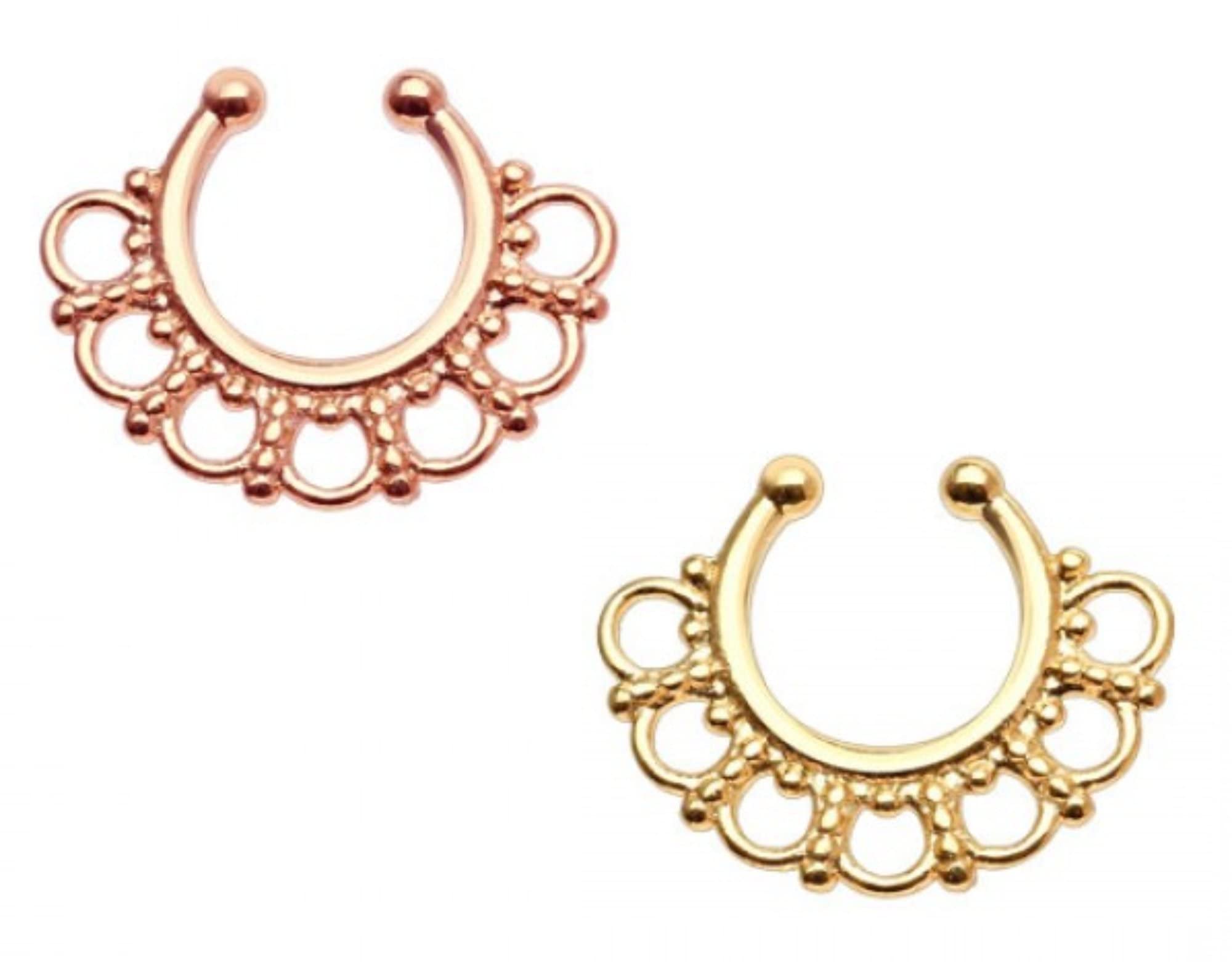Via Mazzini Clip-On Non-Pierced Nose Cum Septum Ring For Women And Girls (NR0236) 2 Pcs Only (B0B7XHF143) Amazon Price History, Amazon Price Tracker