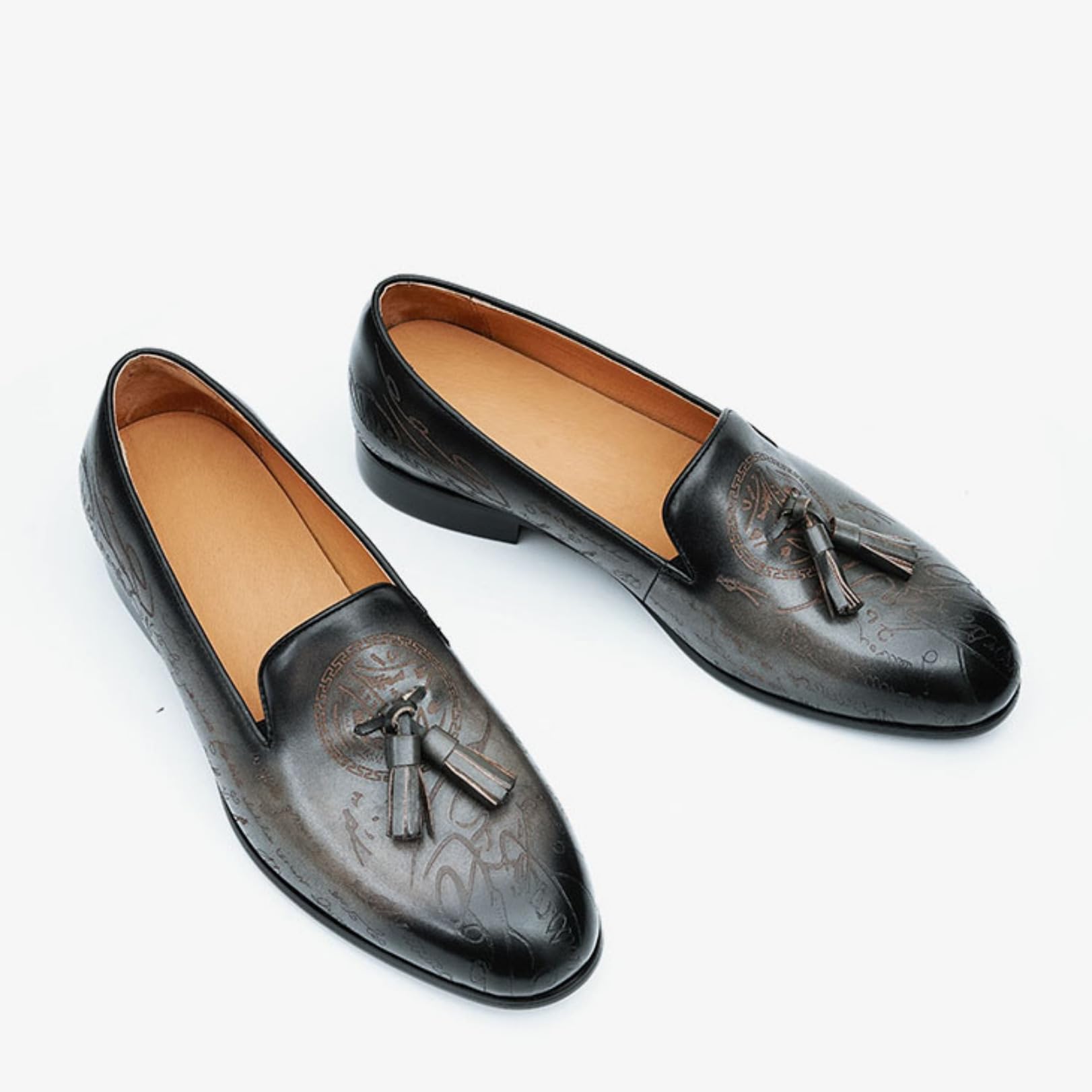 Genérico Mocasines Hombre con Borlas Zapatos Elegantes Formales de Lujo Slip On Calzado Business para Boda Oficina Eventos y Ceremonias