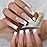 24pcs Long Square Fake Nails Nude White French Tip Press On Nails Full Cover Glossy Gel False Nail Art Manicure for Women