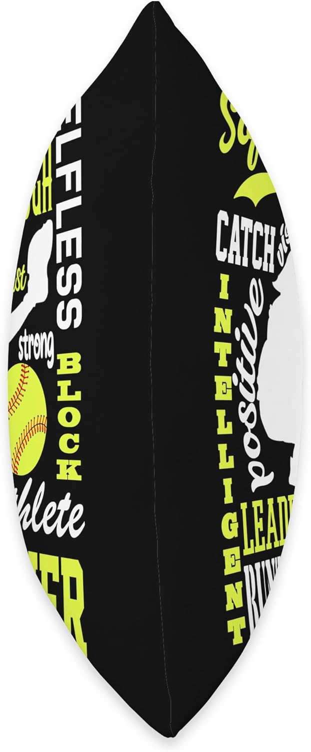 Girls Softball Catcher Great for Teens Traits Of A Catcher Throw Pillow