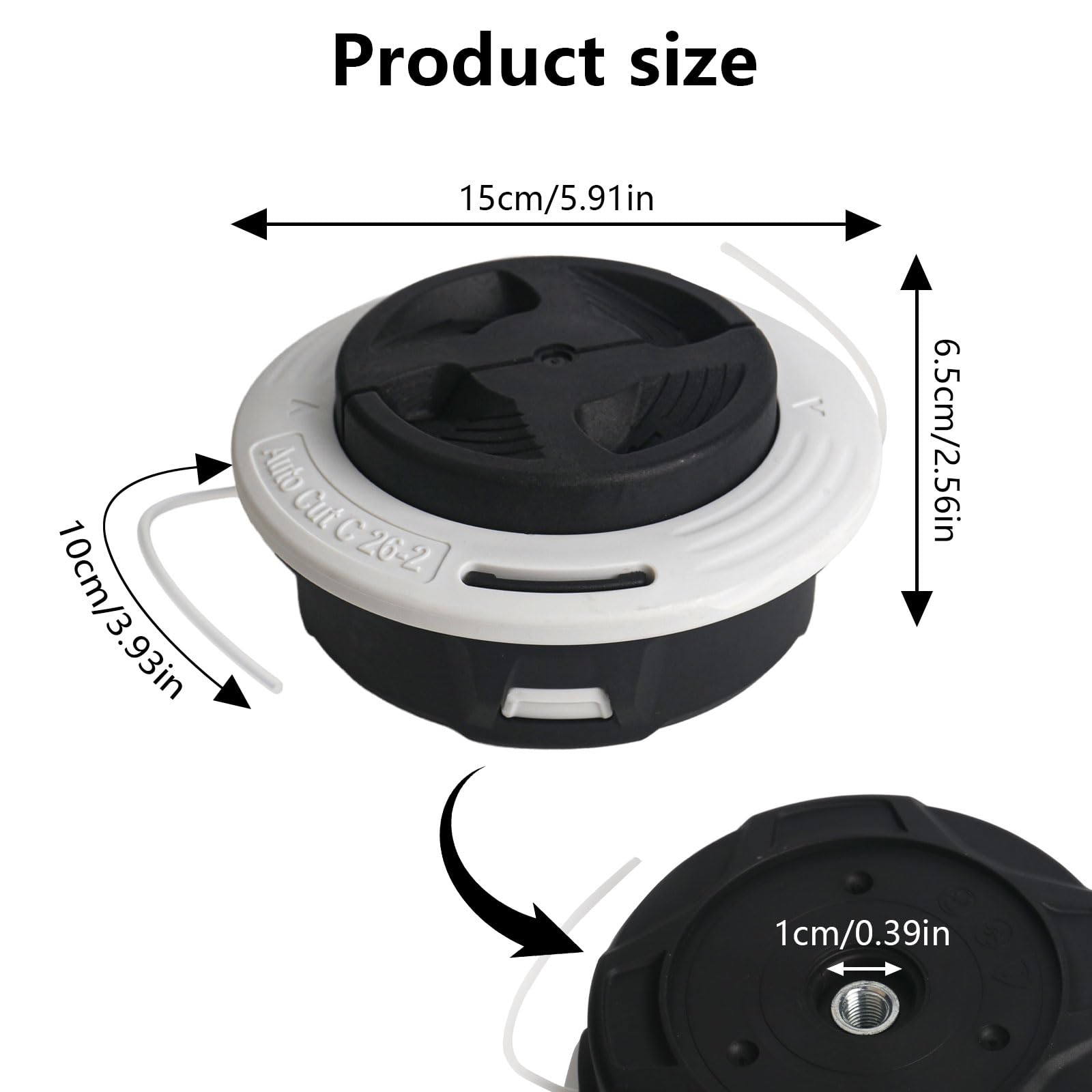2 piezas de cabezal de corte para Stihl Autocut C26-2, piezas de repuesto de hilo para desbrozadora Compatible con Stihl FS para FS56 FS55 FS80 FS85 FS85 FS91 FS90R FS90 FS94 Accesorios de