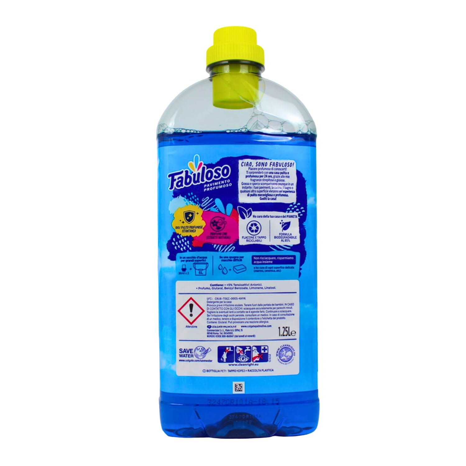Detergente pavimenti profumato Fresco Mattino – Maxi Formato 1,25 L – Variazioni 4/8/12 Pezzi (12)