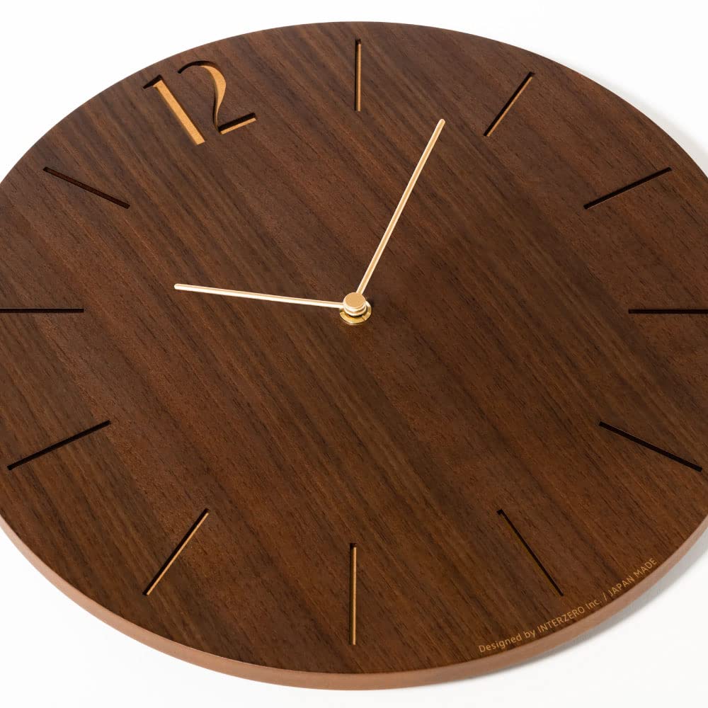 CHAMBRE 掛け時計　ウォルナット　ブラウン Amazon.co.jp: インターゼロ CHAMBRE PROUD CLOCK WALNUT 壁掛け時計