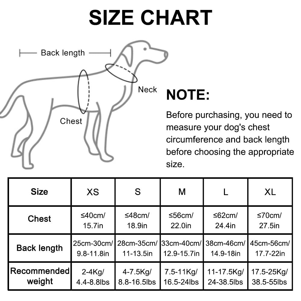 DONGKER Cappotto per Cani Anti-Ansia,Giacca Calmante per Cane Traspirante Gilet Antistress per Animali di Piccola e Media