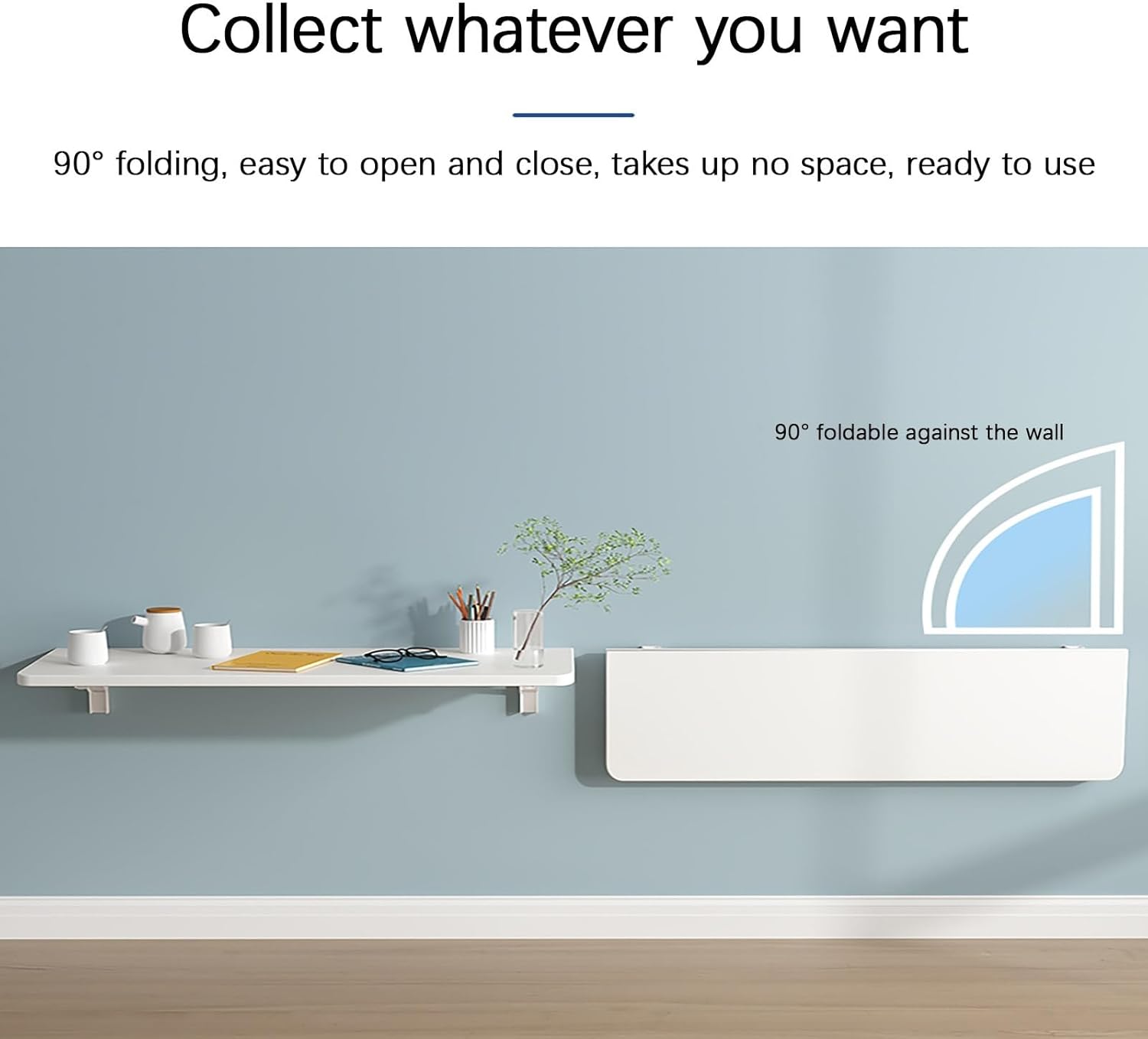 Wall Mounted Folding Desk, Fold Down Desk Drop Leaf Table, Foldable Wall Table, Strong Load-bearing Capacity, Selected Board Materials, Different Scenarios Meet Diverse Life Needs(40*24cm/15.7*9.44in)