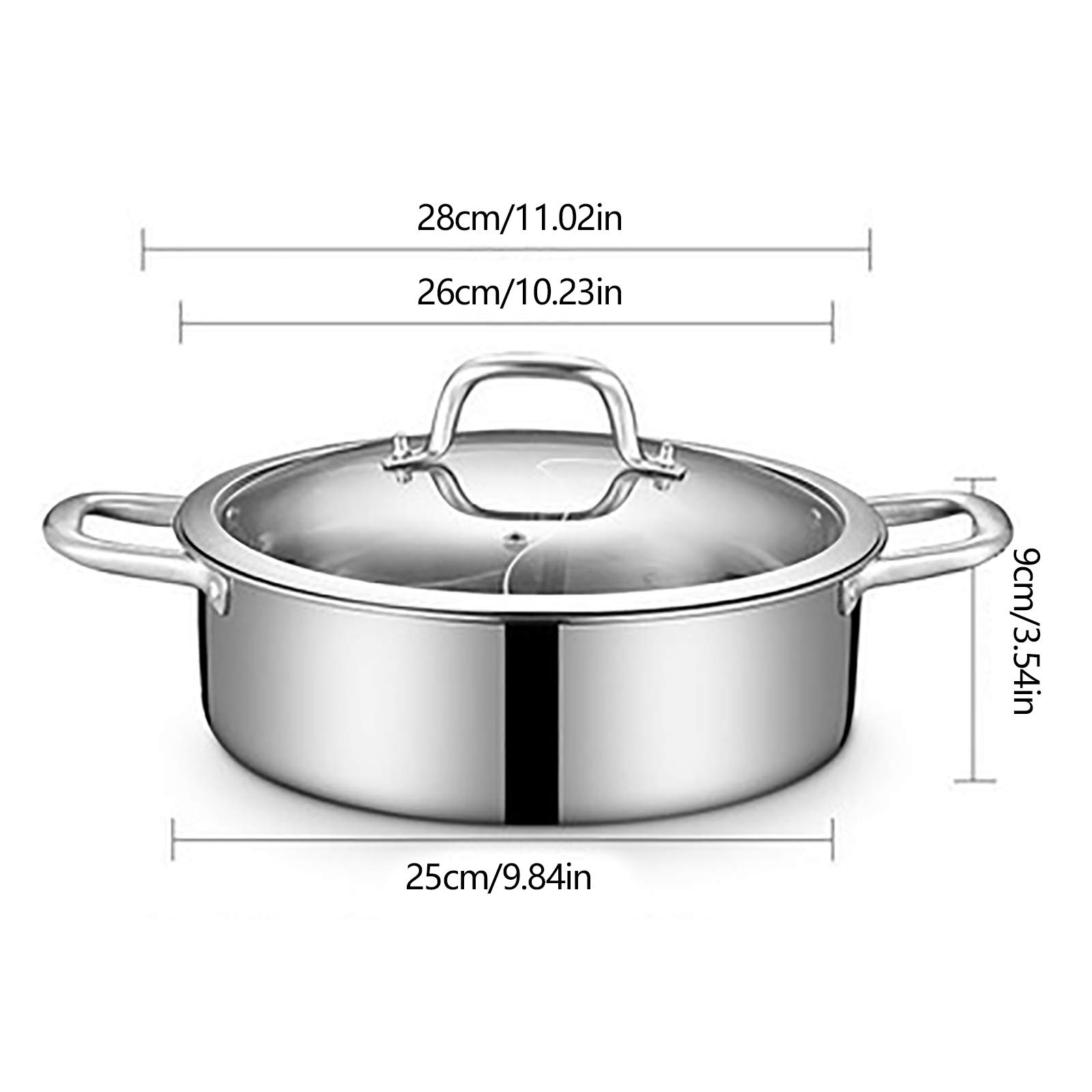 Rvs twin dual side hot pot kookgerei shabu shabu cooker hotpot - online kopen? | Korting tot 67