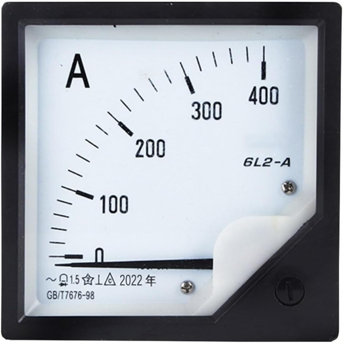 YANHAO 6L2-A 50A 75A 100A 150A 200A 250A 300A 500A Analog Meter Panel AMP Current Ammeter Gauge Pointer Ammeter 80 * 80MM 1PCS (Color : 600A(5A))