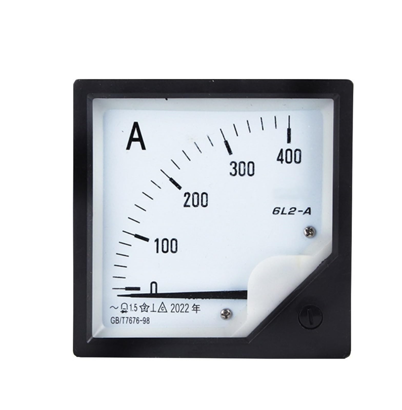 Ampèremètre analogique 6L2-A 300A pour panneau électrique de distribution 80x80 mm