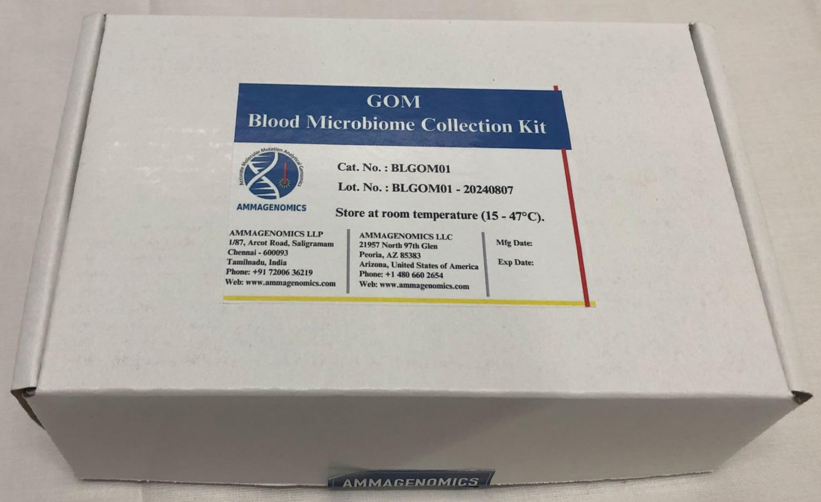 Blood Microbiome Ammagenomics collection testing Kit