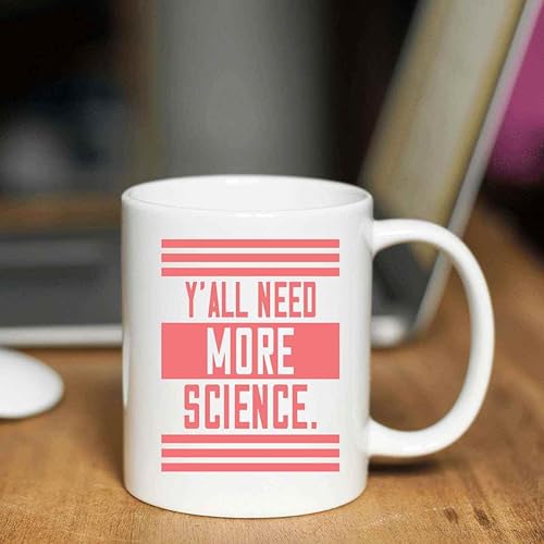 Miniatura 3 de Science-based Gift for Chemistry & Biology Teachers, Ideal Student Christmas Present - Y'all Need Science 11 Oz White Ceramic Coffee Mug
