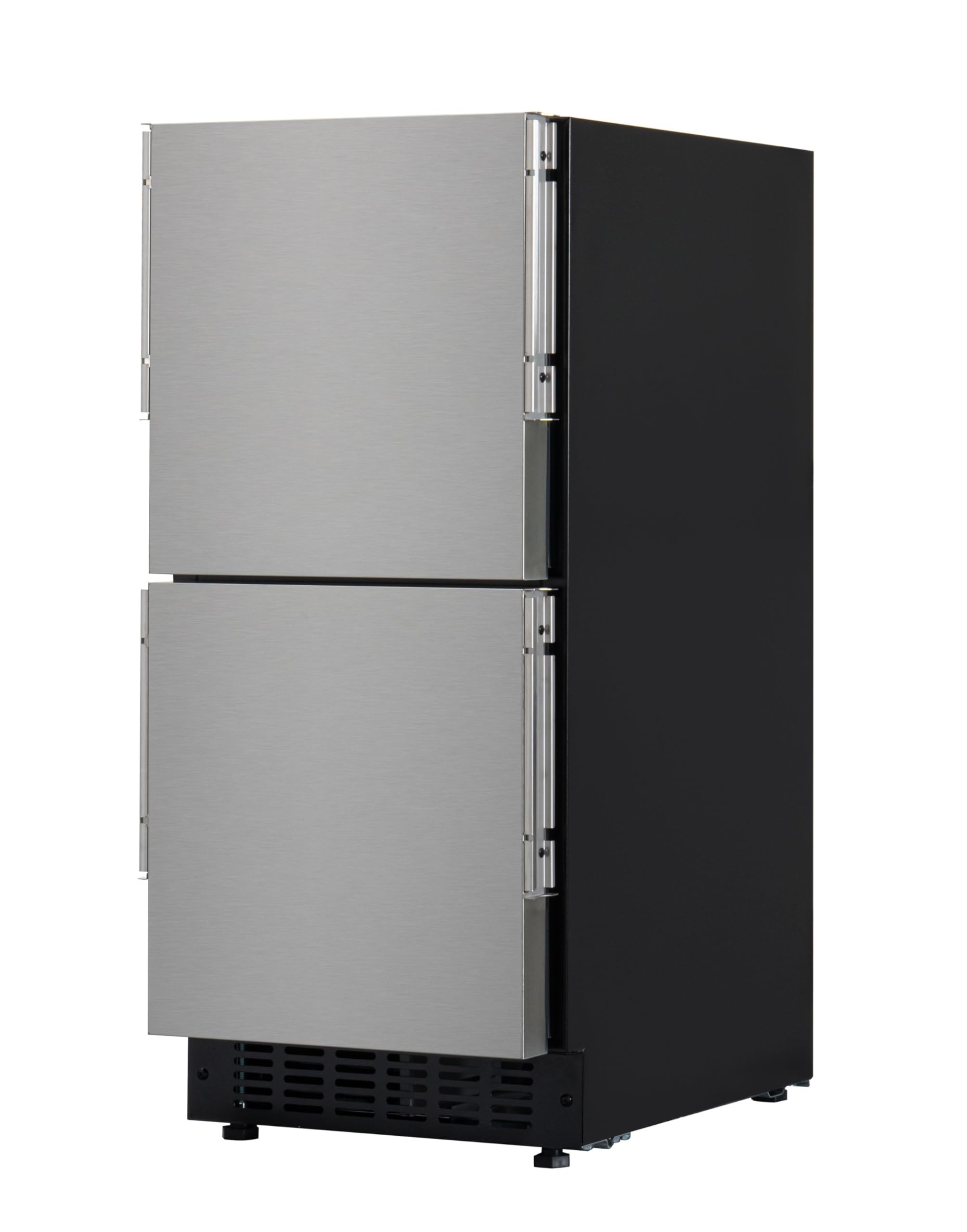 KoolMore 15 In. Panel Ready Built-In Double Drawer Refrigerator, Frost-Free Undercounter Fridge With Digital Temperature Control, Stainless-Steel Drawers, Etl Listed on Fridge.com - View 5